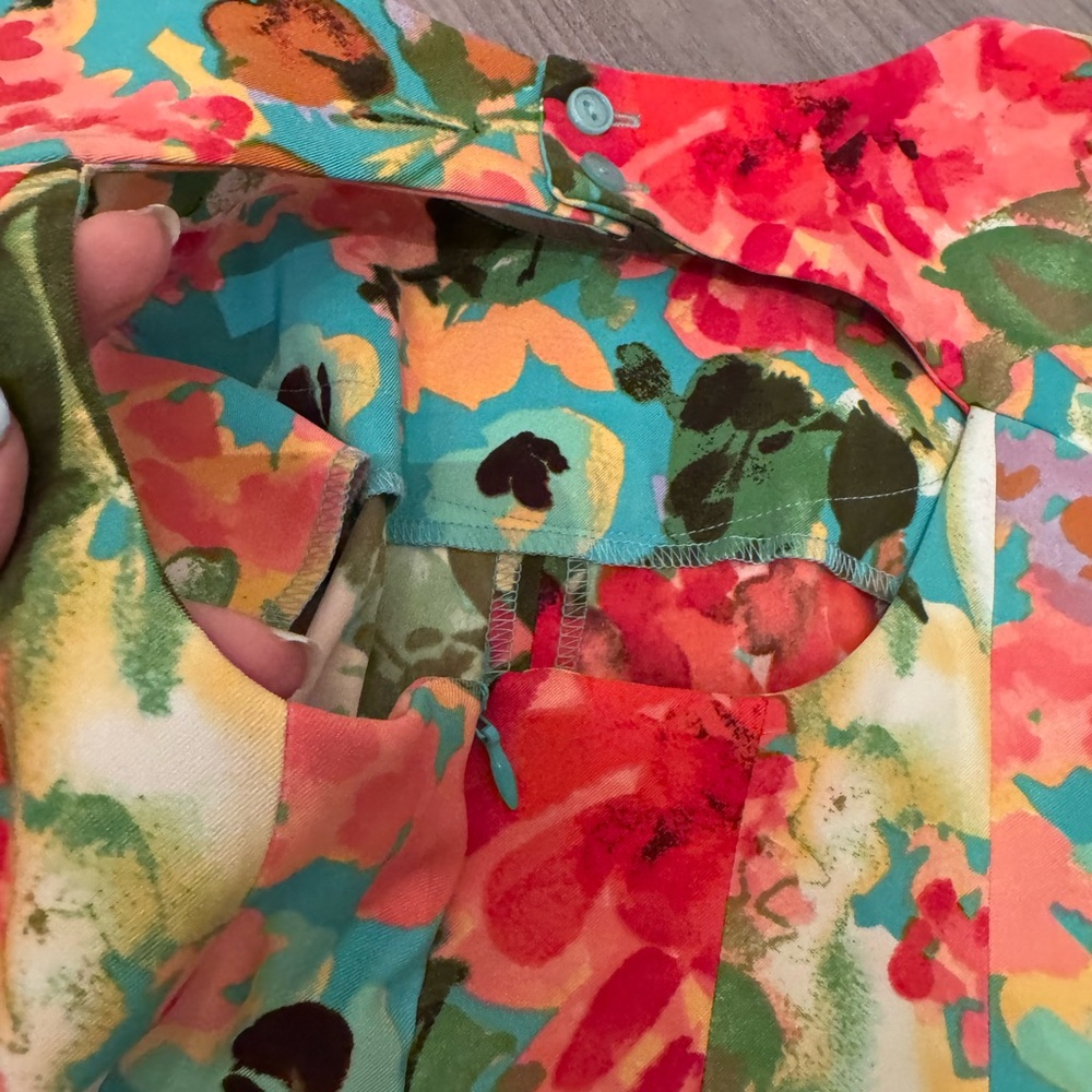 AGB Colorful Floral Sleeveless Sundress! Perfect for Wedding! - Picture 6 of 10
